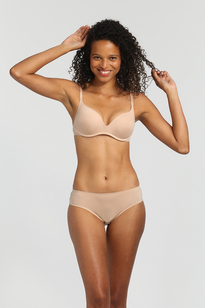 Бесшовный бюстгальтер push-up D07HE InvisiFree skin new