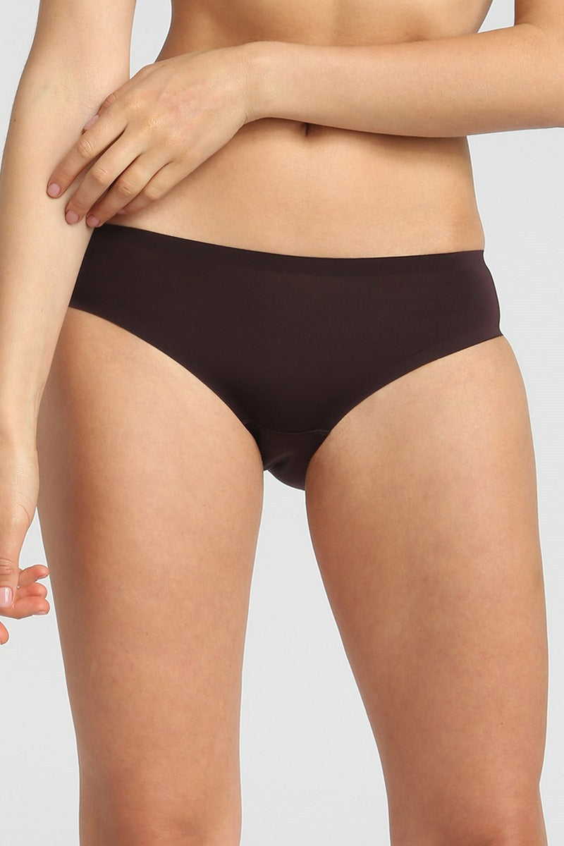 Бесшовные трусики слип D07YG InvisiFree marron