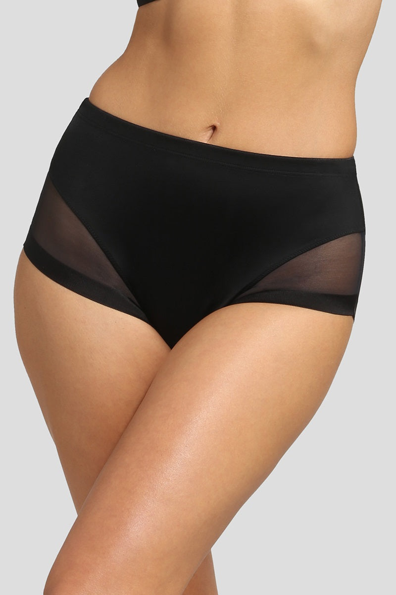 Трусики слип с микросеткой D09A1 Genrous noir