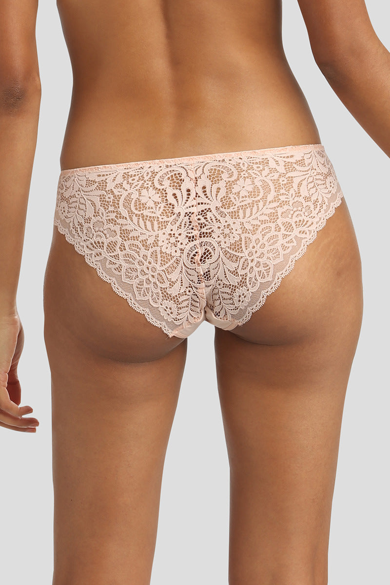 Кружевные трусики слип D09A5 Sublim Lace skin rose