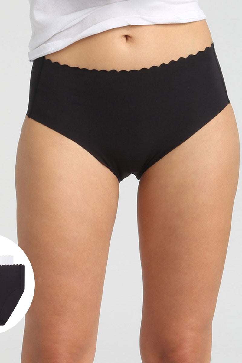 Бесшовные трусики слип D0A6L Body Touch (2 шт.) noir/blanc