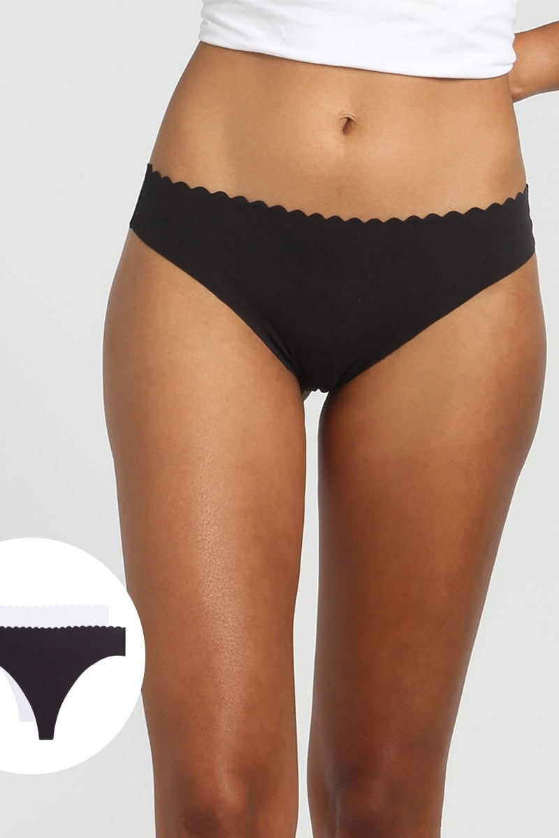 Бесшовные стринги D0A6M Body Touch (2 шт.) noir/blanc