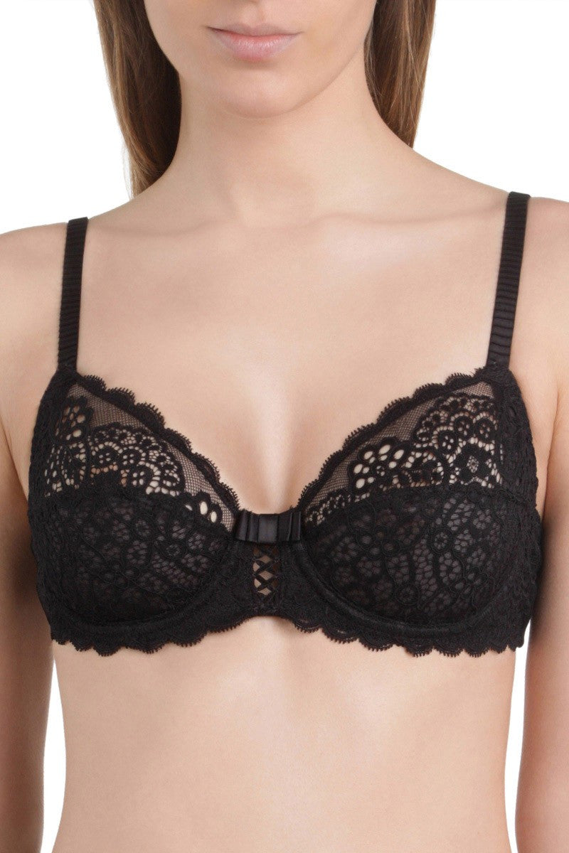 Кружевной мягкий бюстгальтер на косточках D03ZR Sublim Dentelle black