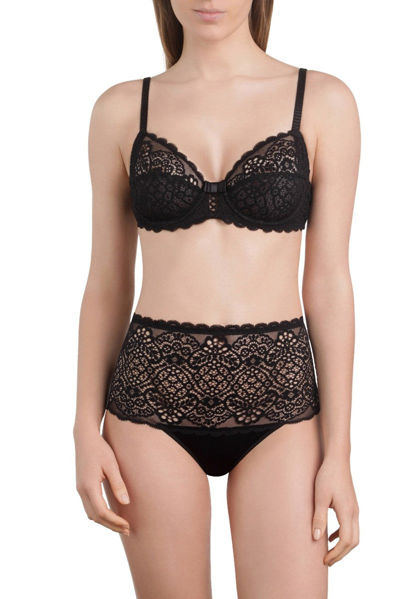 Кружевной мягкий бюстгальтер на косточках D03ZR Sublim Dentelle black