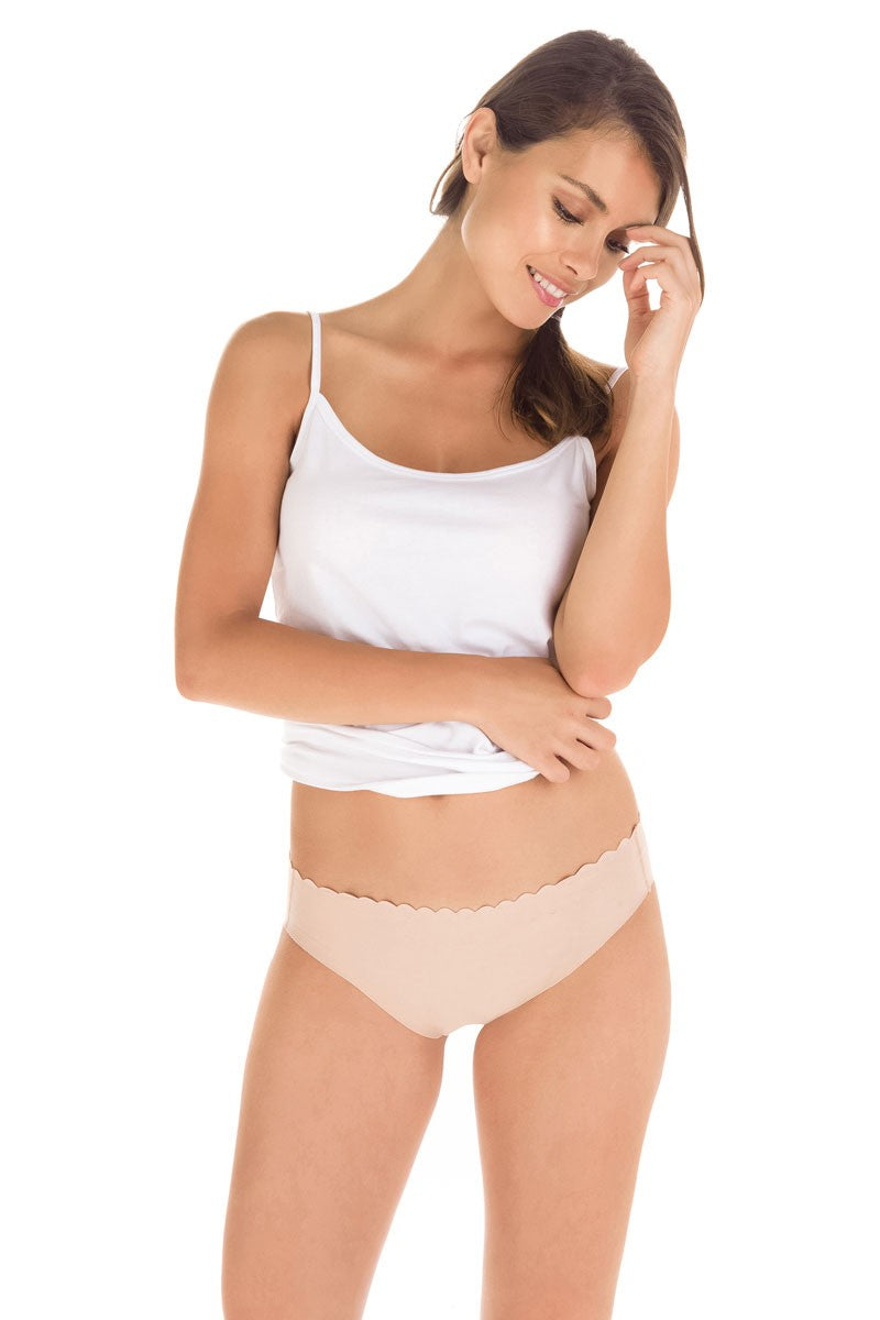 Бесшовные слипы из хлопка D04NR (2 шт.) Body Touch skin new/blanc