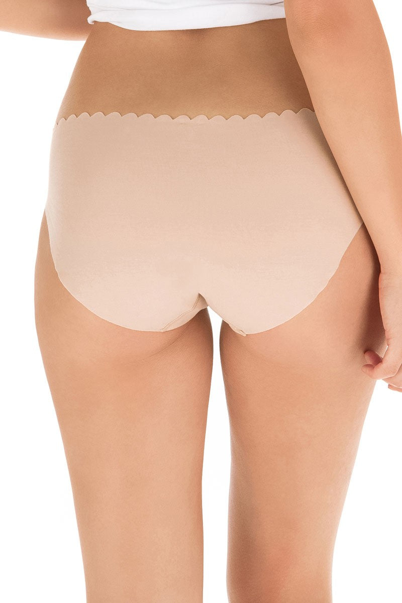 Бесшовные трусики слип из хлопка D04NR (2 шт.) Body Touch skin new/blanc