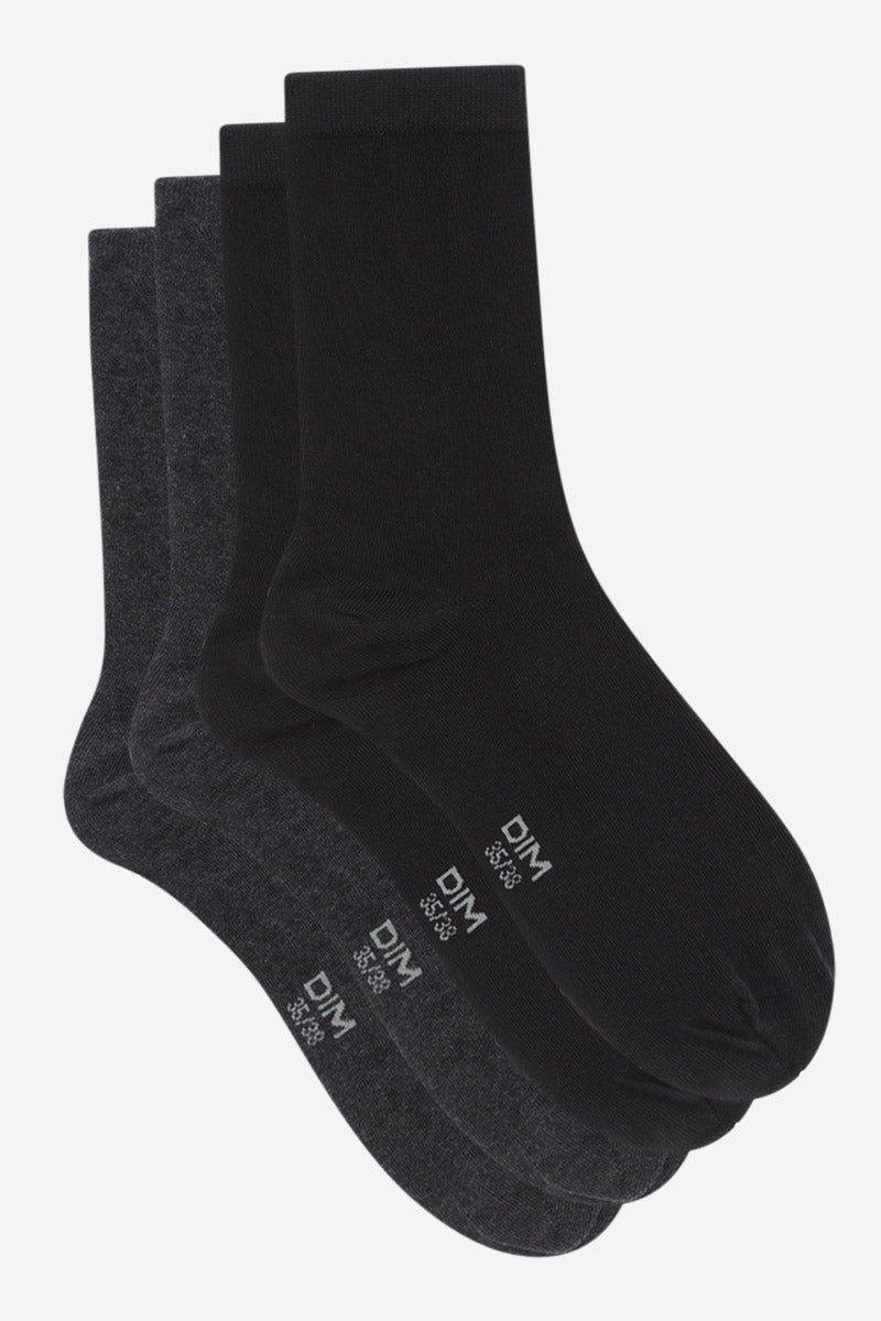 Набор хлопковых носков D018U (2 пары) anthr/noir