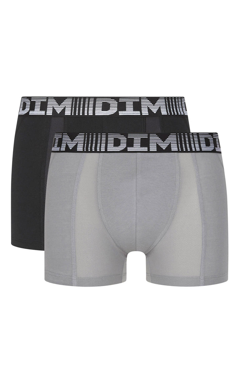 Мужские трусы шорты из хлопка D01N1 3D Flex Air (2 шт.) noir/gris