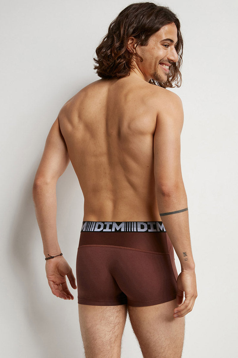 Мужские трусы шорты из хлопка D01N1 3D Flex Air (2 шт.) marron/kaki