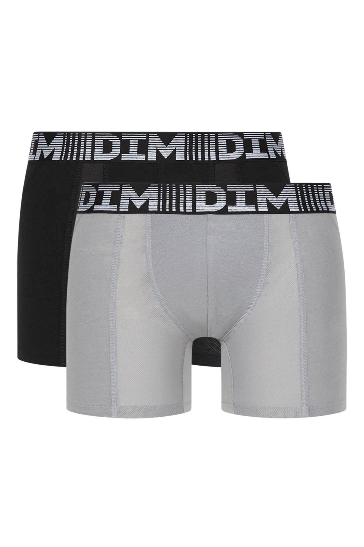 Мужские трусы шорты из хлопка D01N2 3D Flex Air (2 шт.) noir/gris