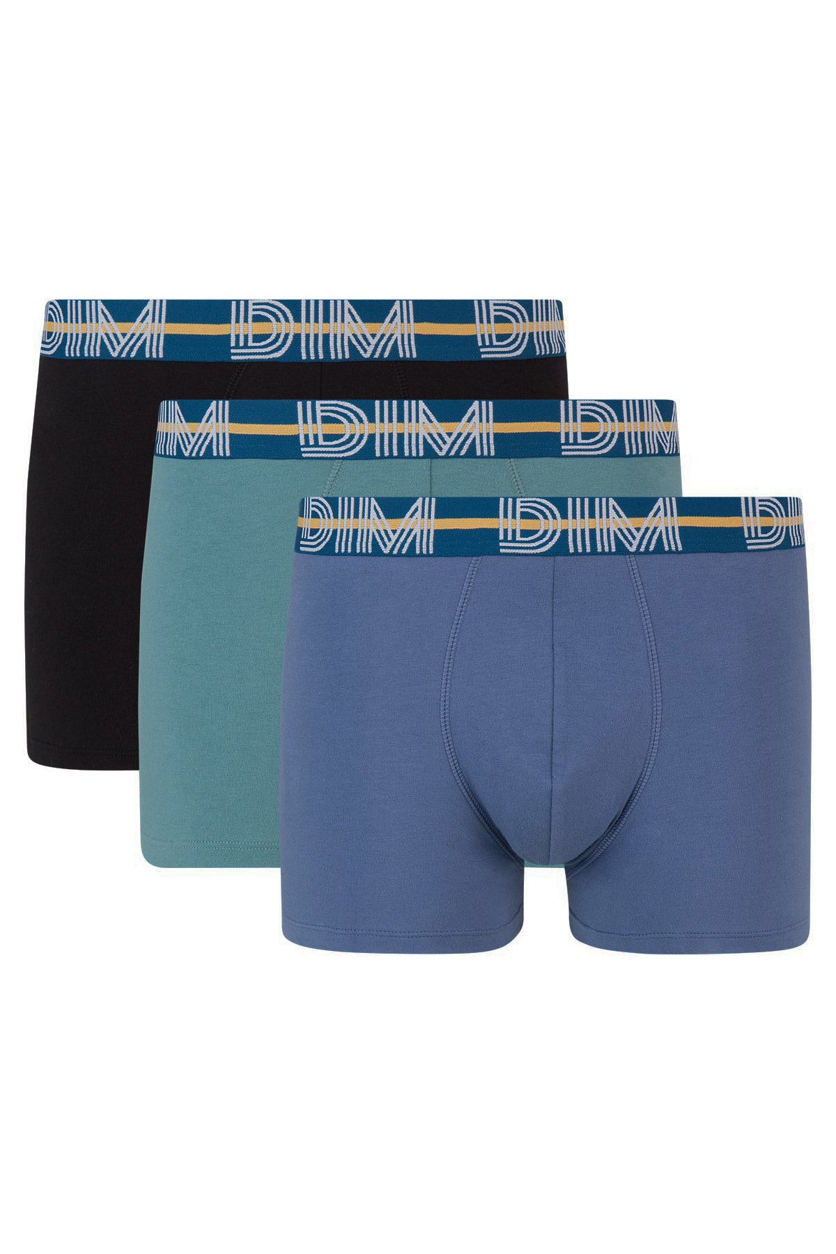 Мужские трусы шорты D01QU 3D Flex Powerful (3 шт.) bleu jac/vert vir