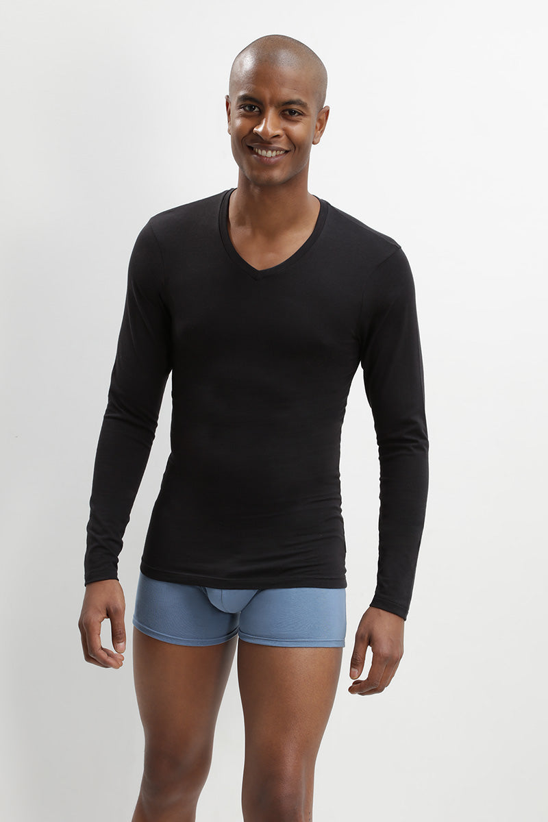 Хлопковая мужская термофутболка D041Z Thermal noir