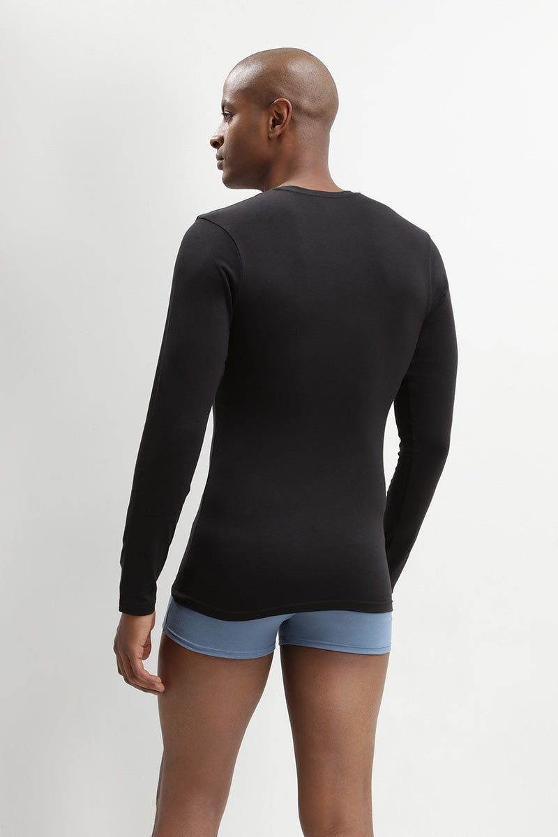 Хлопковая мужская термофутболка D041Z Thermal noir