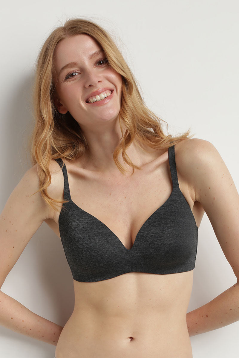 Бесшовный бюстгальтер без косточек D07HD InvisiFree gris argent