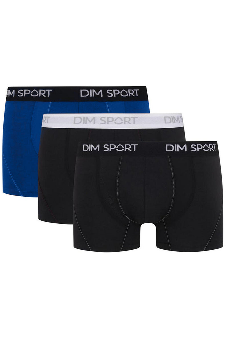 Мужские трусы шорты из хлопка D08EX Sport MPK (3 шт.) noir/noir/bleu