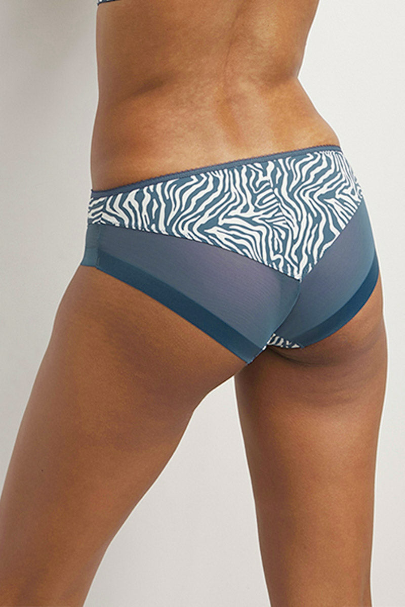 Трусики слип с микросеткой D0A63 Generous impr zebre
