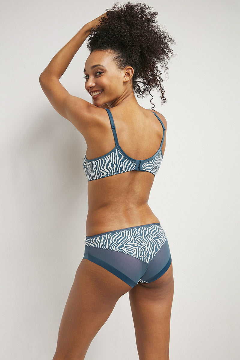 Трусики слип с микросеткой D0A63 Generous impr zebre