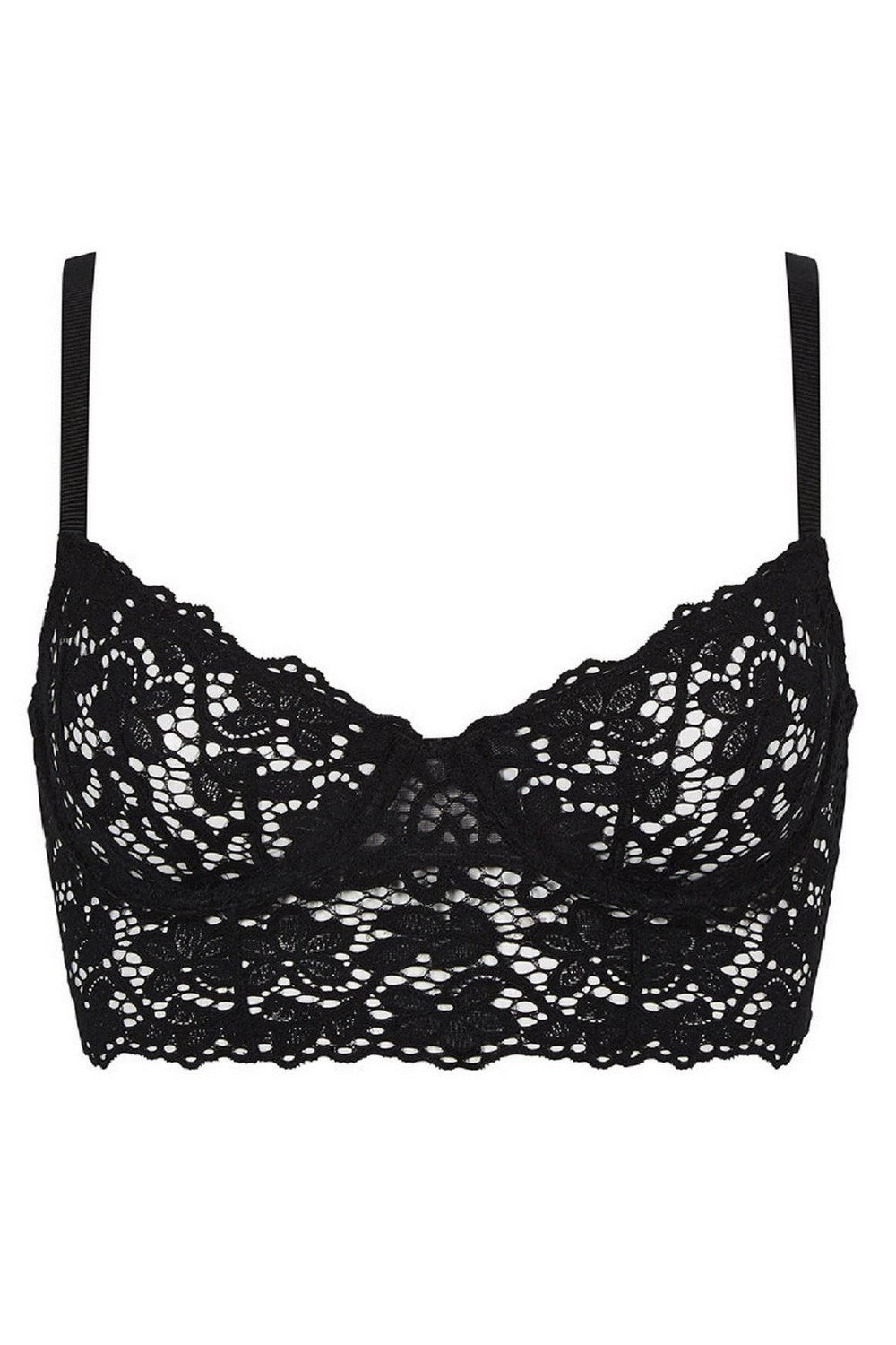 Кружевное бюстье с мягкими чашками DK4010 black