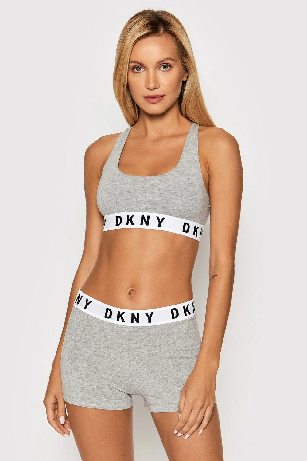 Хлопковые шортики с логотипом DK4515 heather grey