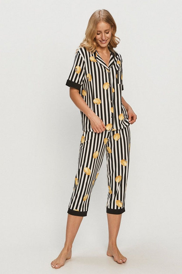Хлопковая пижама с принтом YI2922473 black stripe