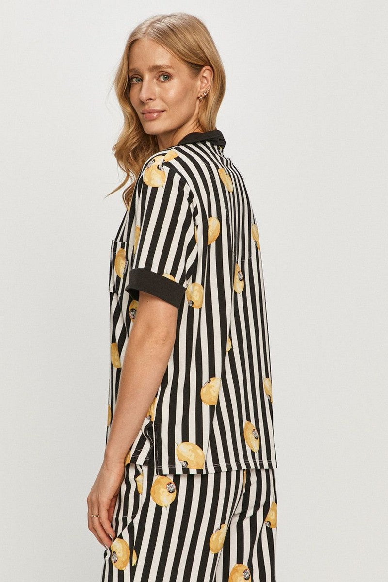 Хлопковая пижама с принтом YI2922473 black stripe