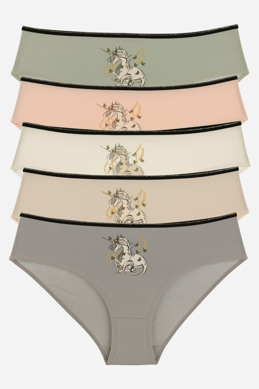 Хлопковые трусики слип с принтом 3171A (5 шт.)