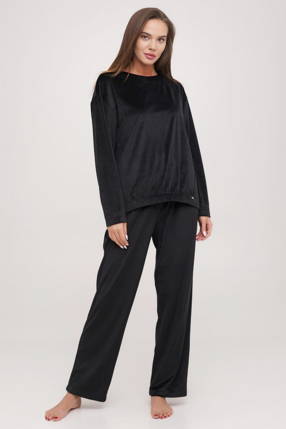 Велюровый комплект для дома 03206 black