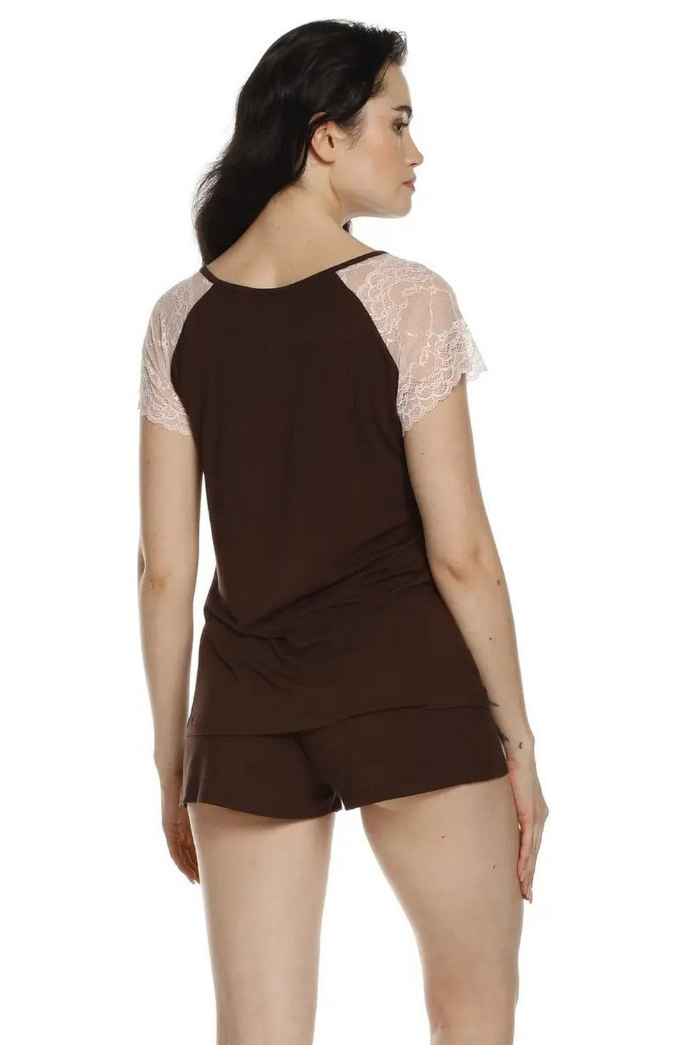 Пижама с шортами 03219 chocolate