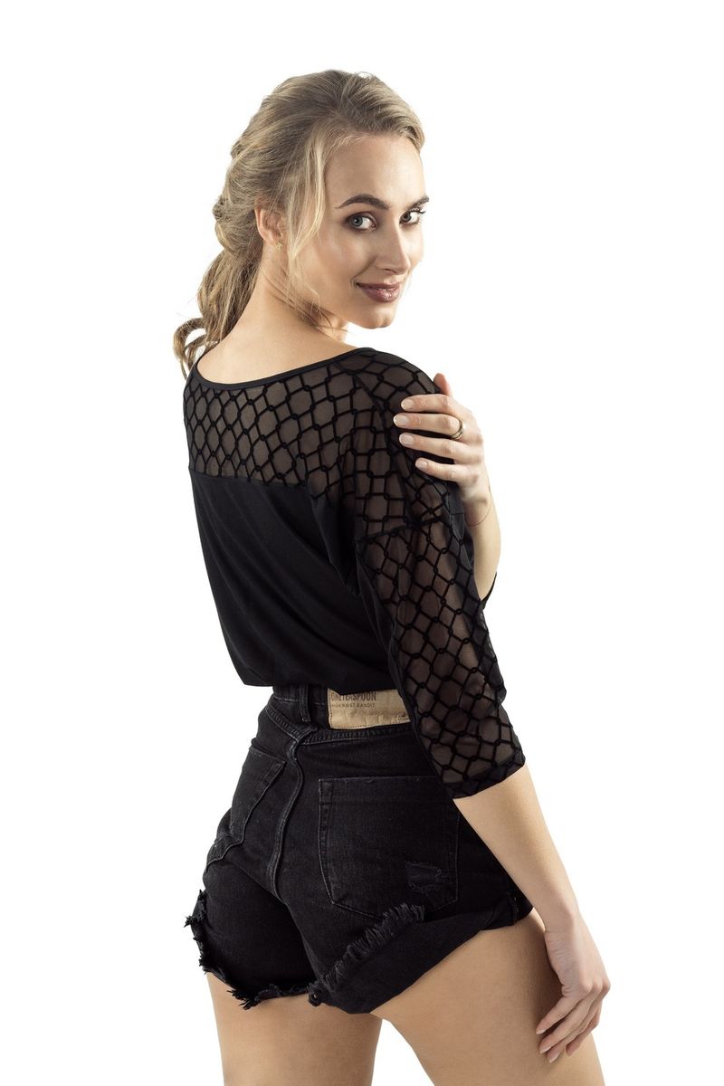 Блуза "летучая мышь" из вискозы Norin black