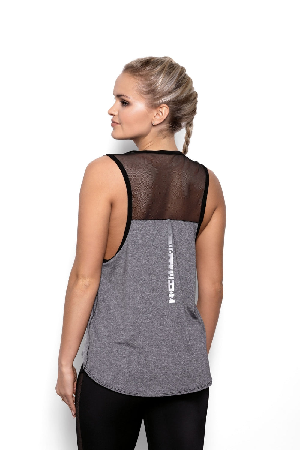 Спортивная майка с сеткой Abel gray