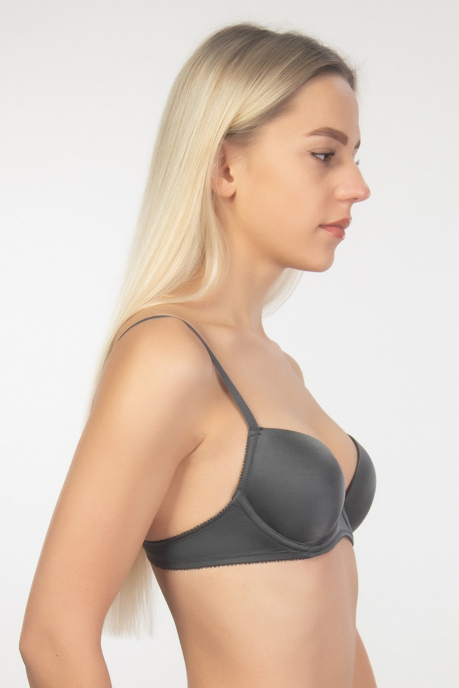 Гладкий бюстгальтер push-up 1108 graphite