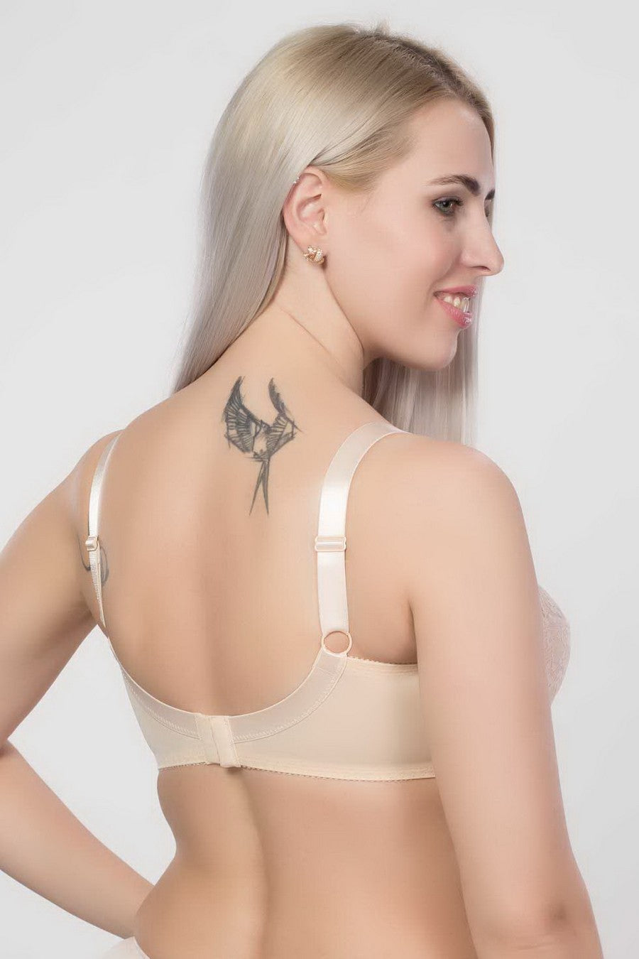 Полудублированный бюстгальтер с кружевом 1703/200 beige