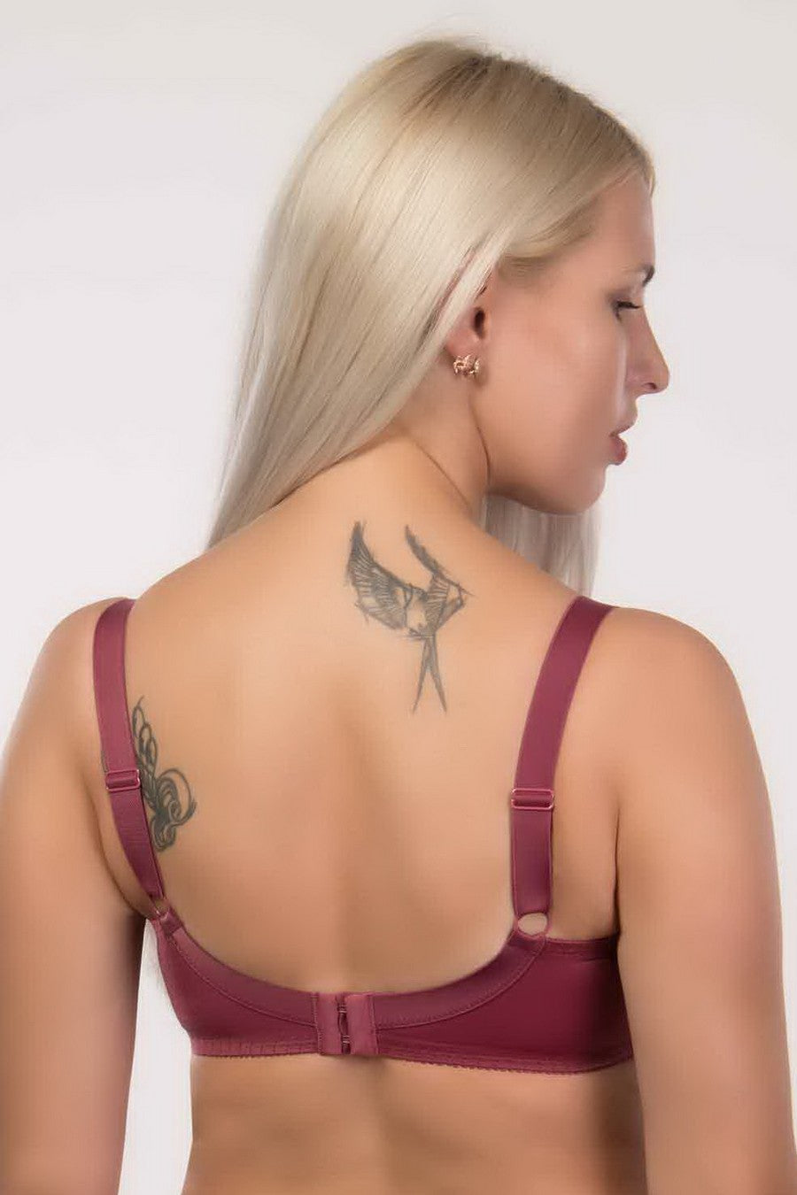 Полудублированный бюстгальтер с кружевом 1703/200 marsala