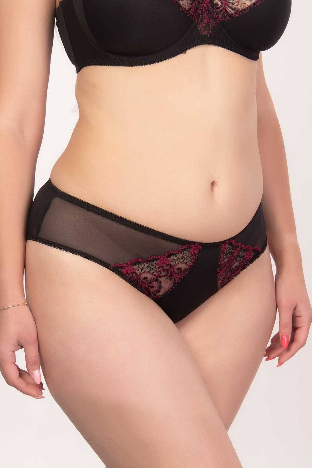 Трусики слип с кружевом 2406/304 black