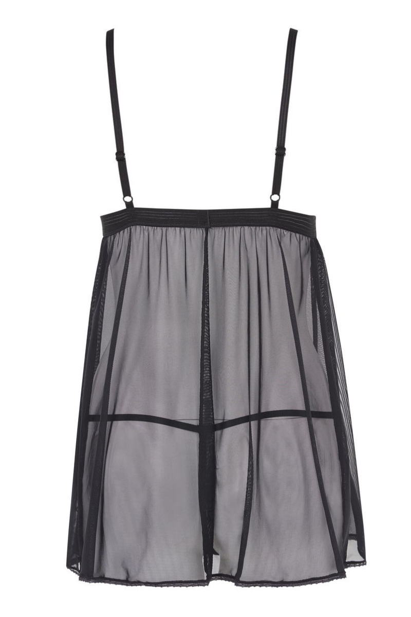 Сорочка з мікросітки DK2012 black skin