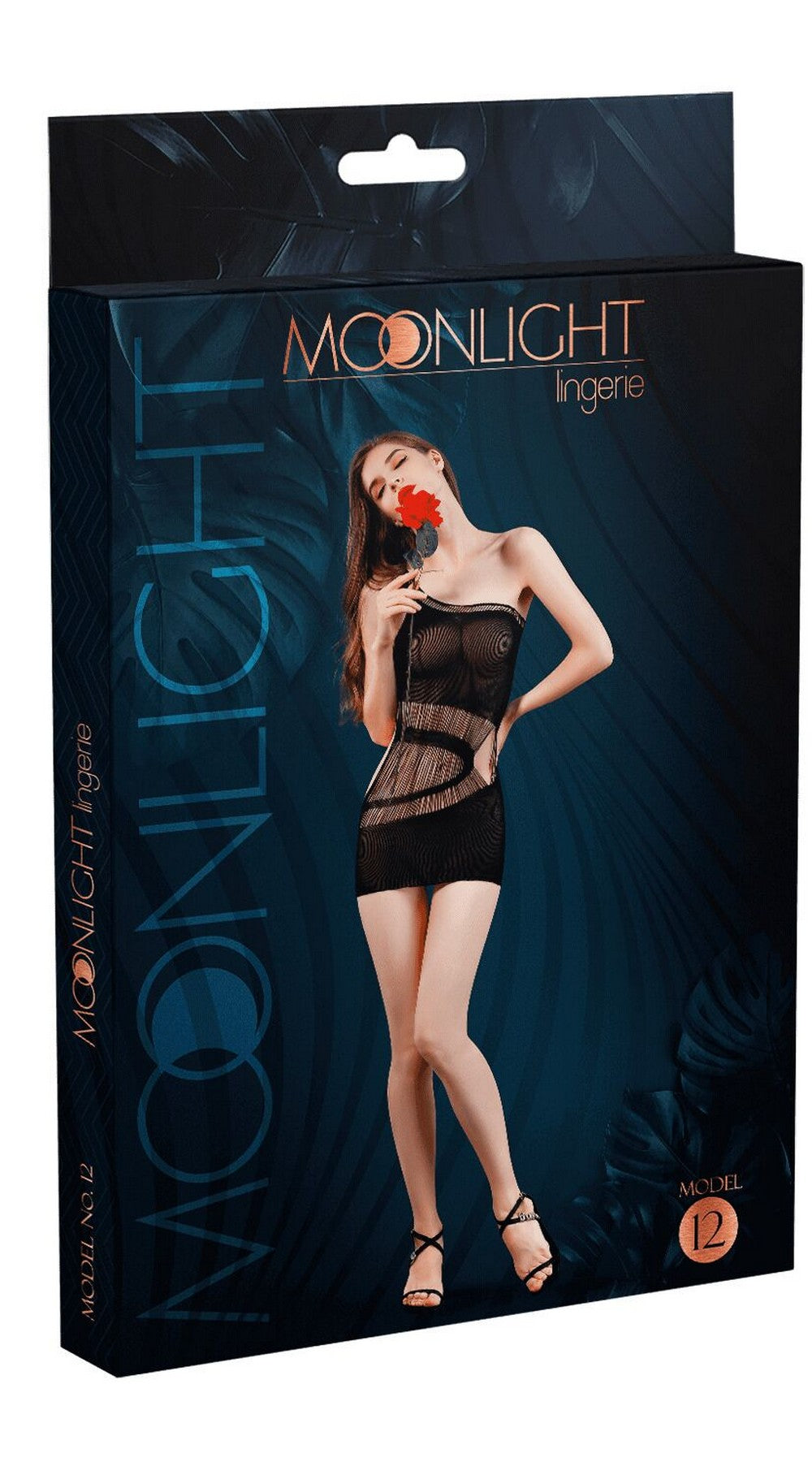 Платье-сетка на одно плечо Model 12 black