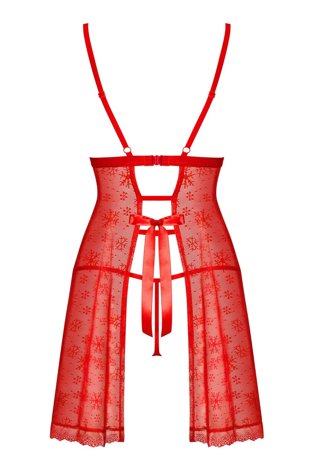 Кружевной бебидол с помпонами Claussica red