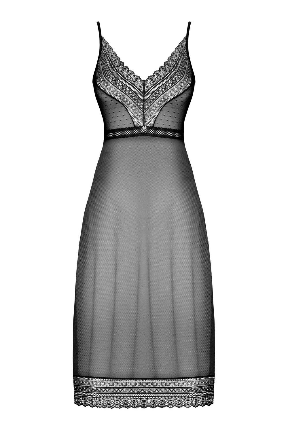 Прозрачная сорочка из микросетки Estiqua black