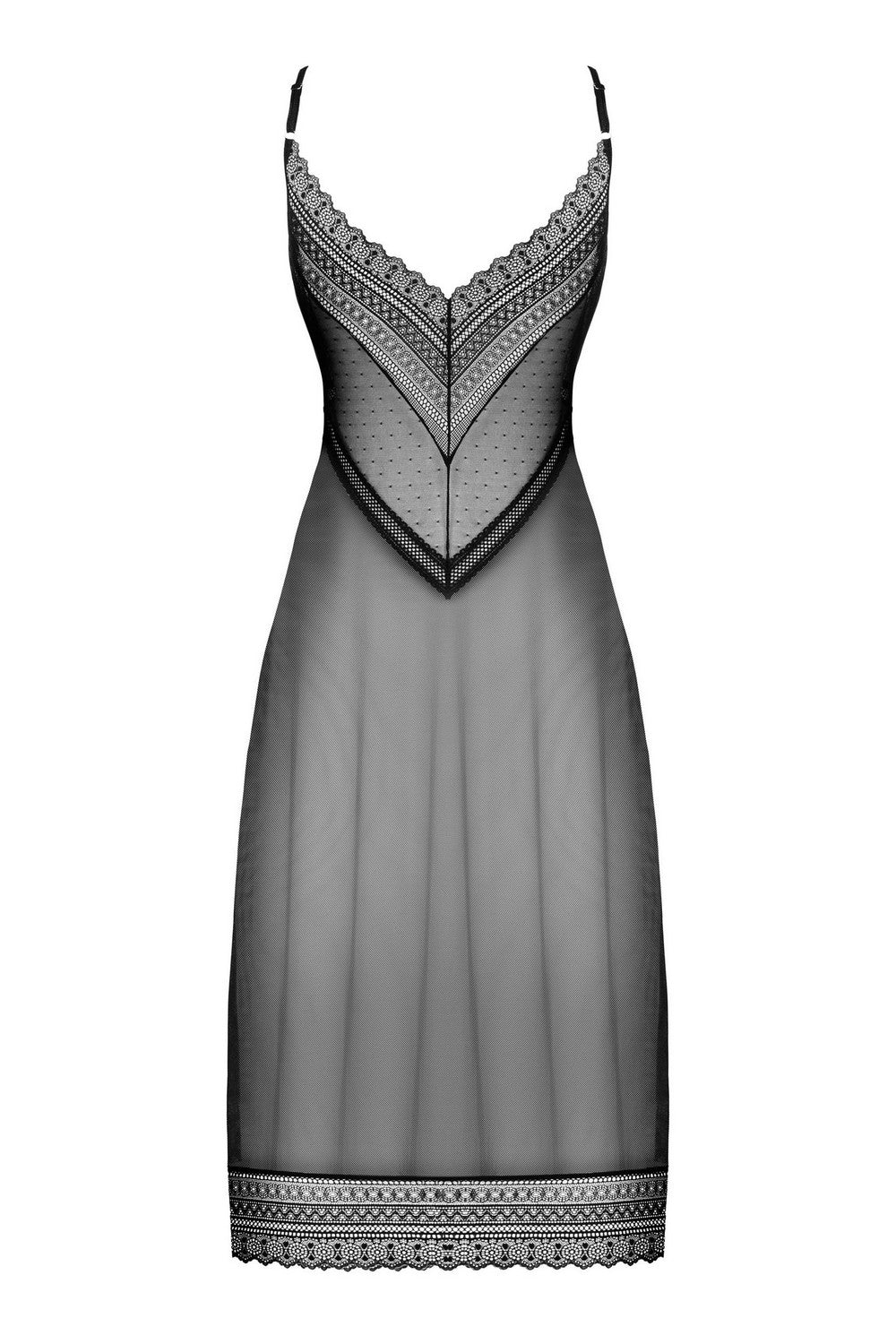 Прозрачная сорочка из микросетки Estiqua black