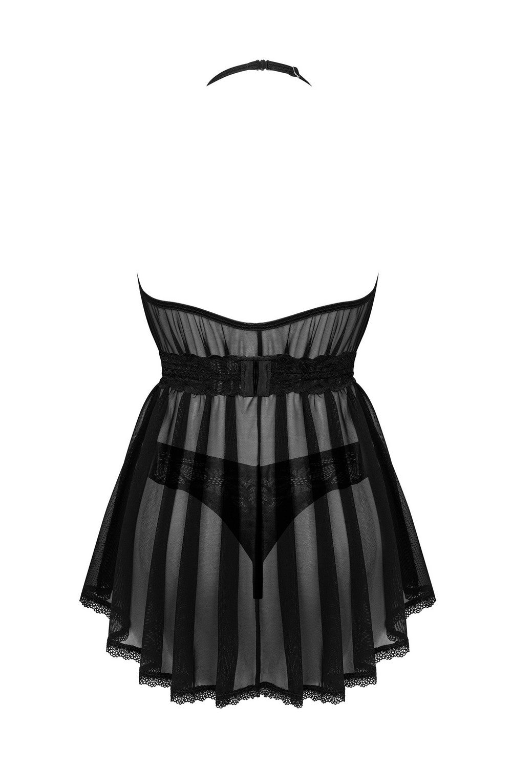 Прозрачный бебидолл из микросетки Serafia black