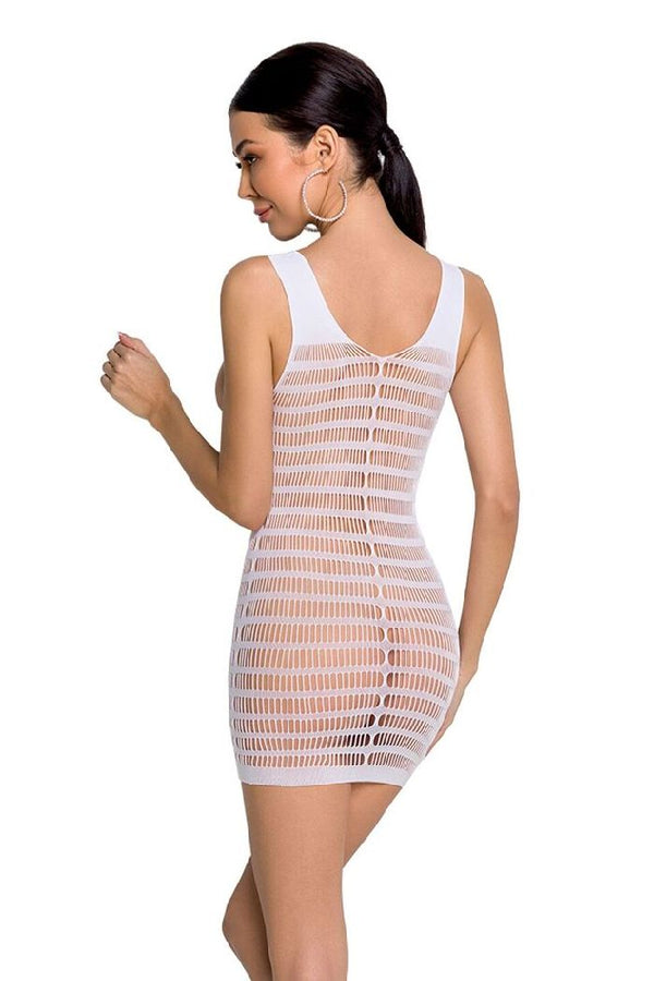 Платье с открытой грудью BS092 white