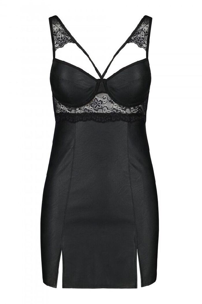 Эротическая сорочка из эко-кожи Loona