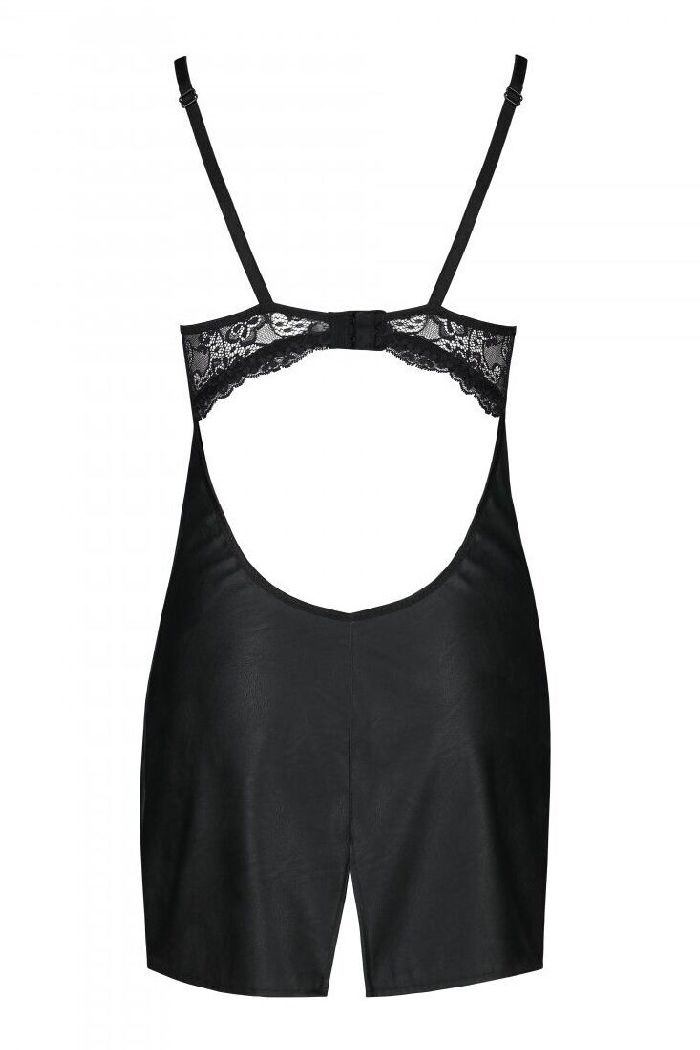 Эротическая сорочка из эко-кожи Loona