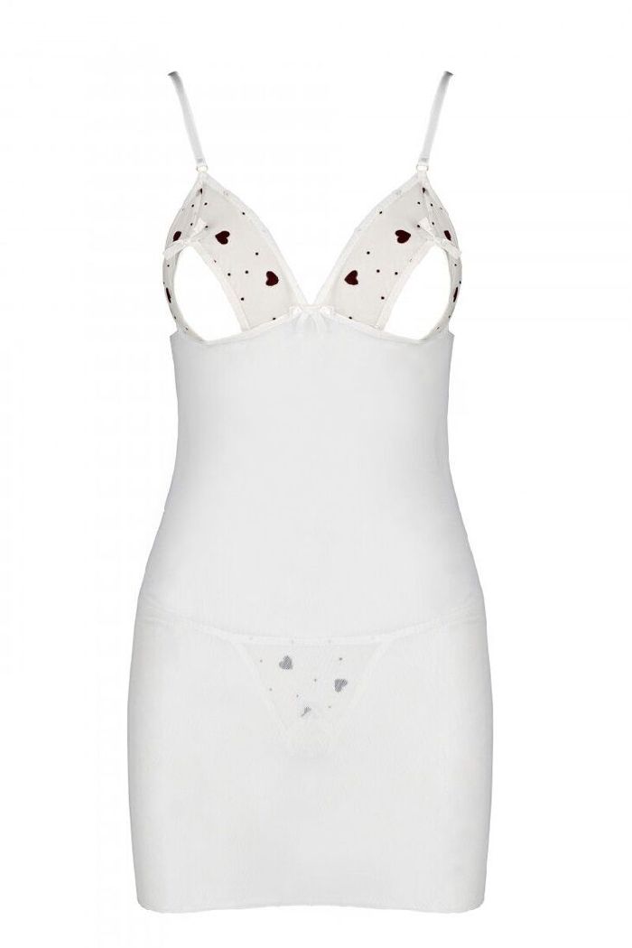 Прозрачная сорочка с сердцами Lovelia white