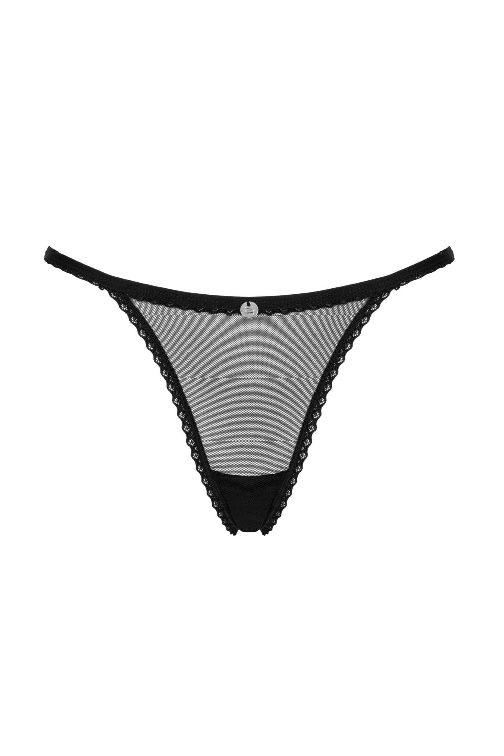 Трусики стринг с кружевом Celia Noir