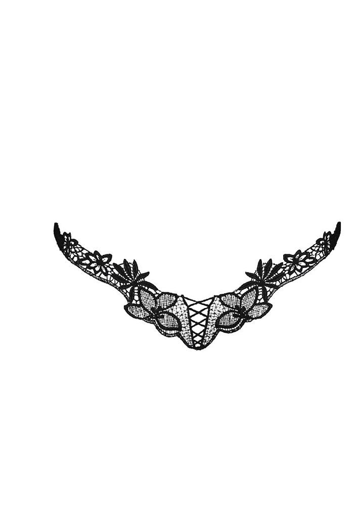 Мереживні трусики стрінги Athena black