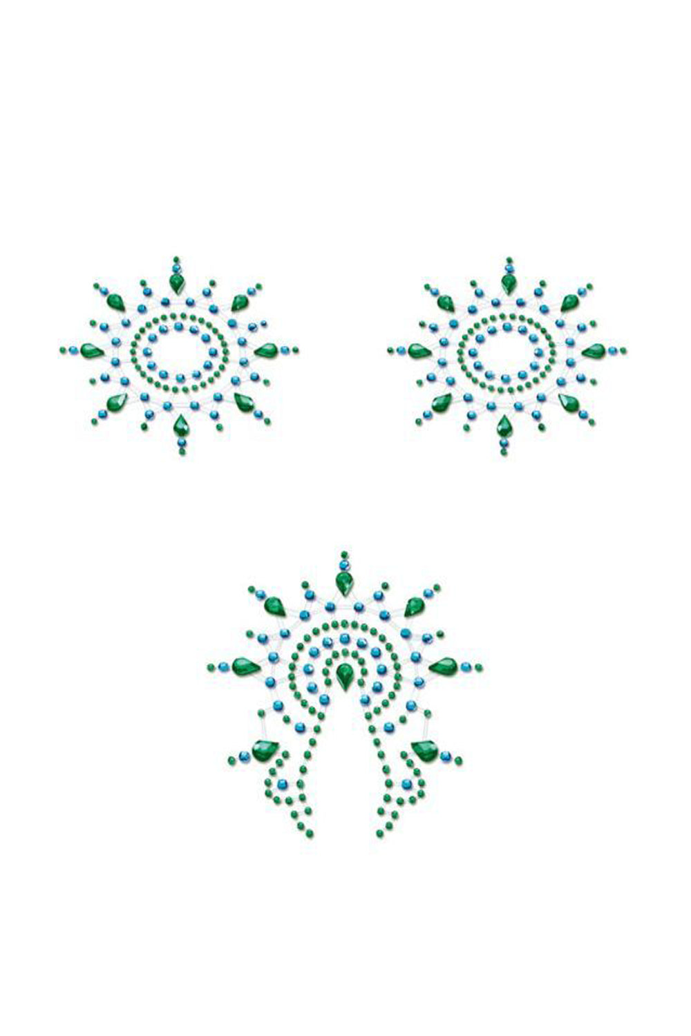 Набор кристаллов для груди и бикини Gloria set of 3