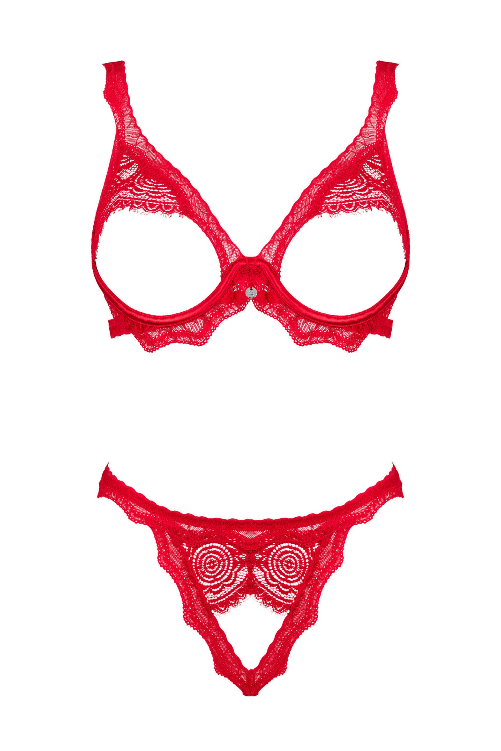 Эротический комплект с разрезами Bergamore