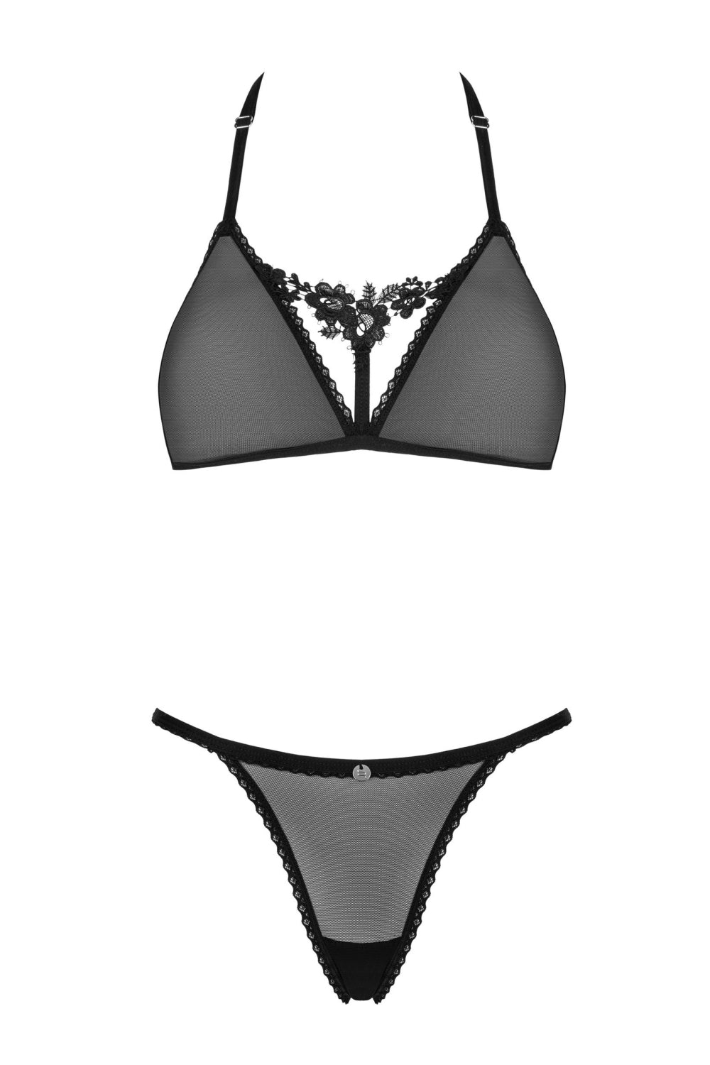 Эротический комплект из микросетки Celia Noir