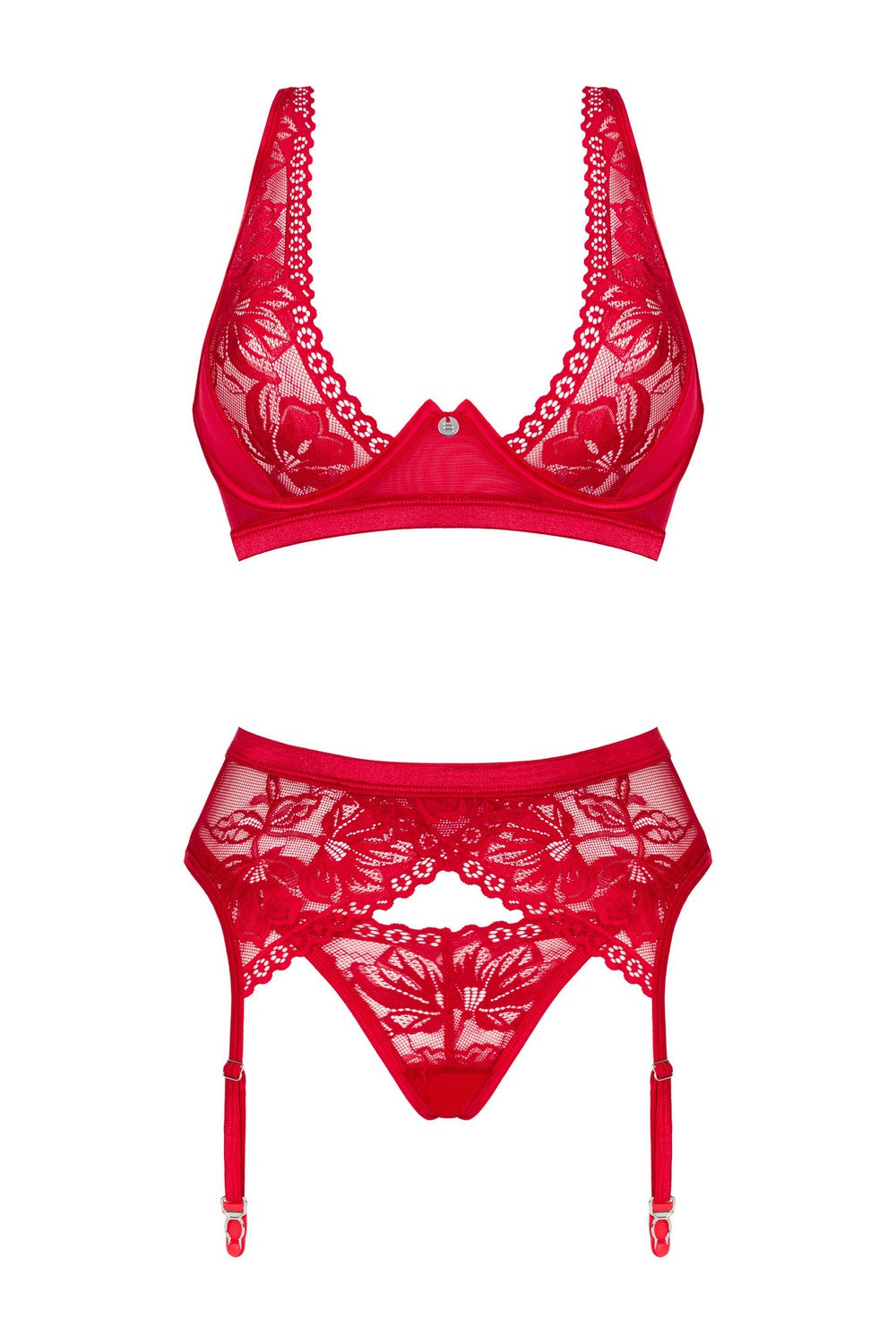 Эротический комплект из кружева Lacelove red